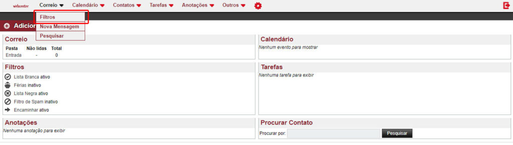 Como ativar o Filtro AntiSpam no webmail