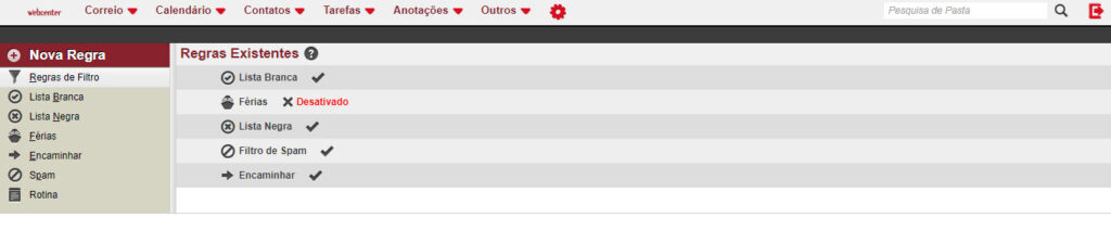 Como ativar o Filtro AntiSpam no webmail